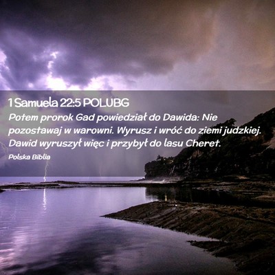 Picture 02 - 1 Samuela 22:5 POLUBG - Potem prorok Gad powiedział do Dawida: Nie - Bible Verse Picture
