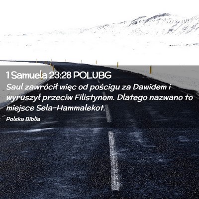 Picture 02 - 1 Samuela 23:28 POLUBG - Saul zawrócił więc od pościgu za Dawidem i - Bible Verse Picture