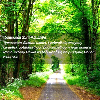 Picture 02 - 1 Samuela 25:1 POLUBG - Tymczasem Samuel umarł. I zebrali się wszyscy - Bible Verse Picture