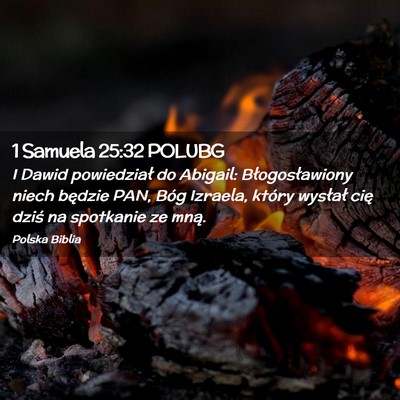 Picture 02 - 1 Samuela 25:32 POLUBG - I Dawid powiedział do Abigail: Błogosławiony - Bible Verse Picture