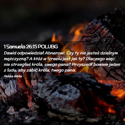 Picture 02 - 1 Samuela 26:15 POLUBG - Dawid odpowiedział Abnerowi: Czy ty nie jesteś - Bible Verse Picture