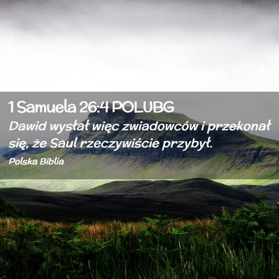 Picture 02 - 1 Samuela 26:4 POLUBG - Dawid wysłał więc zwiadowców i przekonał - Bible Verse Picture