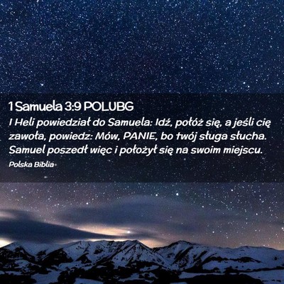 Picture 02 - 1 Samuela 3:9 POLUBG - I Heli powiedział do Samuela: Idź, połóż - Bible Verse Picture