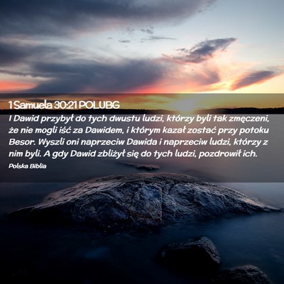 Picture 02 - 1 Samuela 30:21 POLUBG - I Dawid przybył do tych dwustu ludzi, którzy - Bible Verse Picture