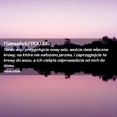 Picture 02 - 1 Samuela 6:7 POLUBG - Teraz więc przygotujcie nowy wóz, weźcie dwie - Bible Verse Picture