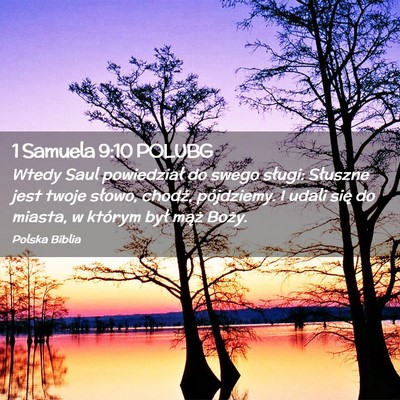 Picture 02 - 1 Samuela 9:10 POLUBG - Wtedy Saul powiedział do swego sługi: Słuszne - Bible Verse Picture