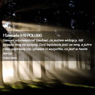 Picture 02 - 1 Samuela 9:19 POLUBG - Samuel odpowiedział Saulowi: Ja jestem widzący. - Bible Verse Picture