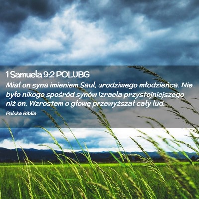 Picture 02 - 1 Samuela 9:2 POLUBG - Miał on syna imieniem Saul, urodziwego - Bible Verse Picture