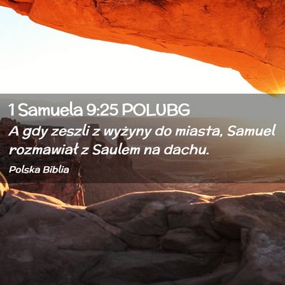Picture 02 - 1 Samuela 9:25 POLUBG - A gdy zeszli z wyżyny do miasta, Samuel - Bible Verse Picture