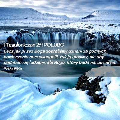 Picture 02 - 1 Tesaloniczan 2:4 POLUBG - Lecz jak przez Boga zostaliśmy uznani za godnych - Bible Verse Picture