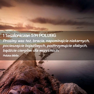 Picture 02 - 1 Tesaloniczan 5:14 POLUBG - Prosimy was też, bracia, napominajcie - Bible Verse Picture