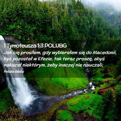 Picture 02 - 1 Tymoteusza 1:3 POLUBG - Jak cię prosiłem, gdy wybierałem się do - Bible Verse Picture