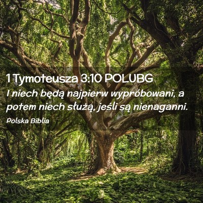 Picture 02 - 1 Tymoteusza 3:10 POLUBG - I niech będą najpierw wypróbowani, a potem - Bible Verse Picture