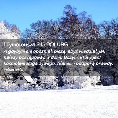 Picture 02 - 1 Tymoteusza 3:15 POLUBG - A gdybym się opóźniał, piszę, abyś - Bible Verse Picture