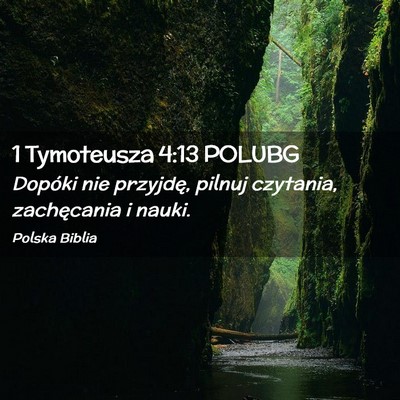 Picture 02 - 1 Tymoteusza 4:13 POLUBG - Dopóki nie przyjdę, pilnuj czytania, - Bible Verse Picture