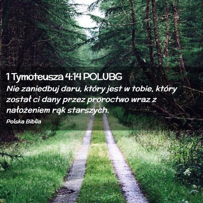 Picture 02 - 1 Tymoteusza 4:14 POLUBG - Nie zaniedbuj daru, który jest w tobie, który - Bible Verse Picture
