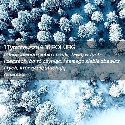 Picture 02 - 1 Tymoteusza 4:16 POLUBG - Pilnuj samego siebie i nauki, trwaj w tych - Bible Verse Picture