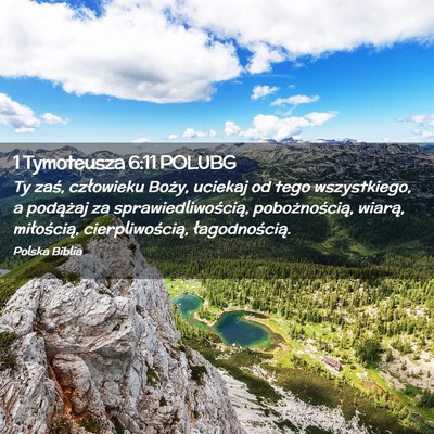 Picture 02 - 1 Tymoteusza 6:11 POLUBG - Ty zaś, człowieku Boży, uciekaj od tego - Bible Verse Picture