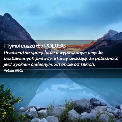 Picture 02 - 1 Tymoteusza 6:5 POLUBG - Przewrotne spory ludzi o wypaczonym umyśle, - Bible Verse Picture