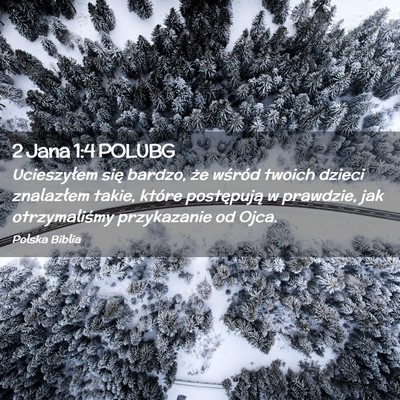 Picture 02 - 2 Jana 1:4 POLUBG - Ucieszyłem się bardzo, że wśród twoich - Bible Verse Picture
