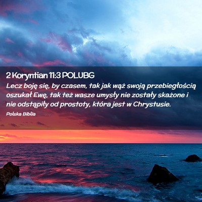 Picture 02 - 2 Koryntian 11:3 POLUBG - Lecz boję się, by czasem, tak jak wąż swoją - Bible Verse Picture