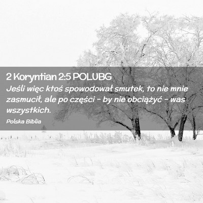 Picture 02 - 2 Koryntian 2:5 POLUBG - Jeśli więc ktoś spowodował smutek, to nie - Bible Verse Picture