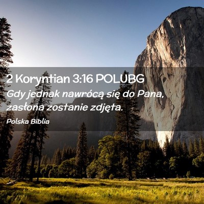 Picture 02 - 2 Koryntian 3:16 POLUBG - Gdy jednak nawrócą się do Pana, zasłona - Bible Verse Picture