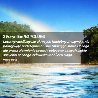 Picture 02 - 2 Koryntian 4:2 POLUBG - Lecz wyrzekliśmy się ukrytych haniebnych - Bible Verse Picture