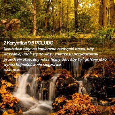 Picture 02 - 2 Koryntian 9:5 POLUBG - Uważałem więc za konieczne zachęcić braci, - Bible Verse Picture