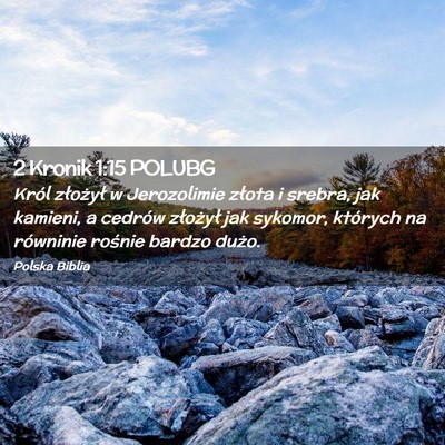 Picture 02 - 2 Kronik 1:15 POLUBG - Król złożył w Jerozolimie złota i srebra, - Bible Verse Picture