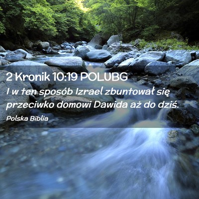 Picture 02 - 2 Kronik 10:19 POLUBG - I w ten sposób Izrael zbuntował się przeciwko - Bible Verse Picture