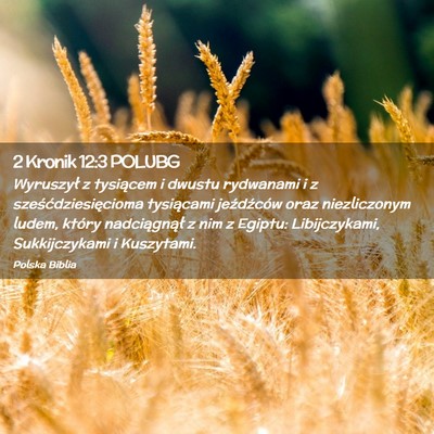 Picture 02 - 2 Kronik 12:3 POLUBG - Wyruszył z tysiącem i dwustu rydwanami i z - Bible Verse Picture