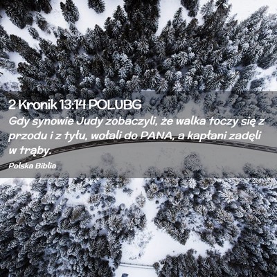 Picture 02 - 2 Kronik 13:14 POLUBG - Gdy synowie Judy zobaczyli, że walka toczy się - Bible Verse Picture