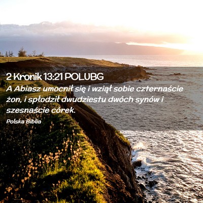 Picture 02 - 2 Kronik 13:21 POLUBG - A Abiasz umocnił się i wziął sobie - Bible Verse Picture