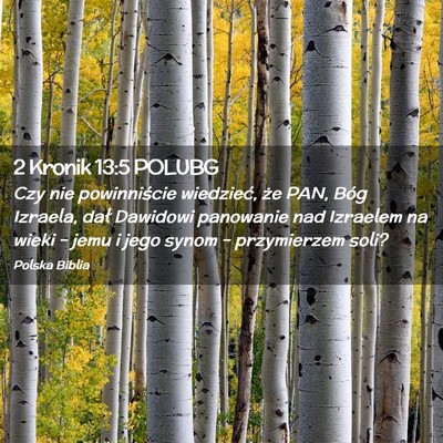 Picture 02 - 2 Kronik 13:5 POLUBG - Czy nie powinniście wiedzieć, że PAN, Bóg - Bible Verse Picture