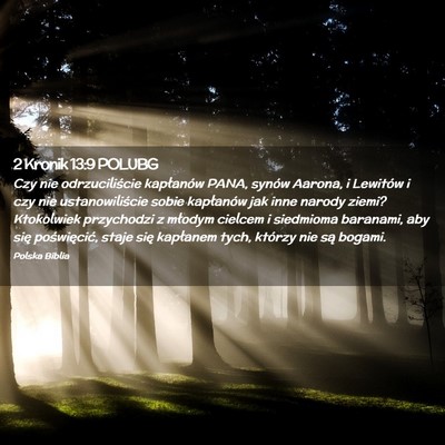 Picture 02 - 2 Kronik 13:9 POLUBG - Czy nie odrzuciliście kapłanów PANA, synów - Bible Verse Picture