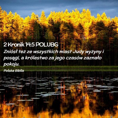 Picture 02 - 2 Kronik 14:5 POLUBG - Zniósł też ze wszystkich miast Judy wyżyny i - Bible Verse Picture