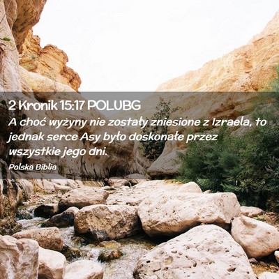 Picture 02 - 2 Kronik 15:17 POLUBG - A choć wyżyny nie zostały zniesione z Izraela, - Bible Verse Picture