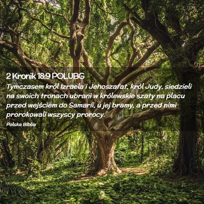 Picture 02 - 2 Kronik 18:9 POLUBG - Tymczasem król Izraela i Jehoszafat, król Judy, - Bible Verse Picture