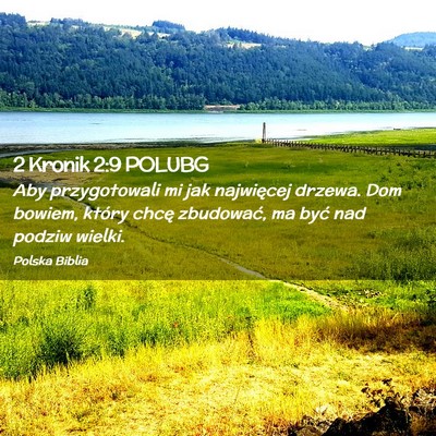Picture 02 - 2 Kronik 2:9 POLUBG - Aby przygotowali mi jak najwięcej drzewa. Dom - Bible Verse Picture