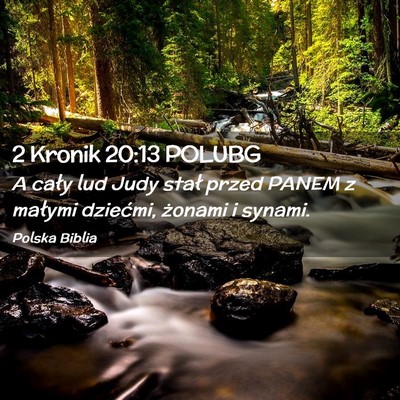 Picture 02 - 2 Kronik 20:13 POLUBG - A cały lud Judy stał przed PANEM z małymi - Bible Verse Picture