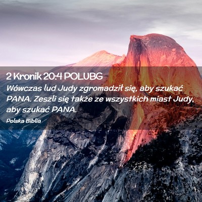 Picture 02 - 2 Kronik 20:4 POLUBG - Wówczas lud Judy zgromadził się, aby szukać - Bible Verse Picture