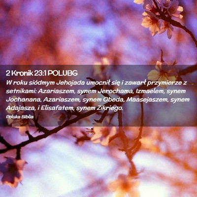 Picture 02 - 2 Kronik 23:1 POLUBG - W roku siódmym Jehojada umocnił się i zawarł - Bible Verse Picture