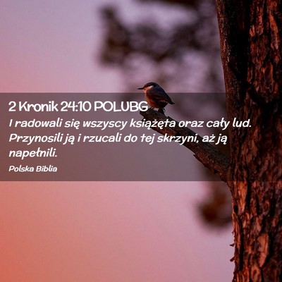 Picture 02 - 2 Kronik 24:10 POLUBG - I radowali się wszyscy książęta oraz cały - Bible Verse Picture