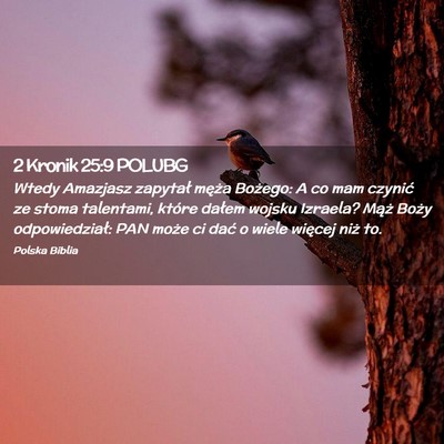 Picture 02 - 2 Kronik 25:9 POLUBG - Wtedy Amazjasz zapytał męża Bożego: A co mam - Bible Verse Picture