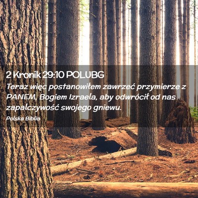 Picture 02 - 2 Kronik 29:10 POLUBG - Teraz więc postanowiłem zawrzeć przymierze z - Bible Verse Picture