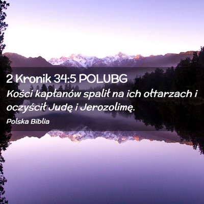 Picture 02 - 2 Kronik 34:5 POLUBG - Kości kapłanów spalił na ich ołtarzach i - Bible Verse Picture