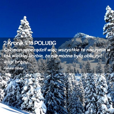 Picture 02 - 2 Kronik 4:18 POLUBG - Salomon sporządził więc wszystkie te naczynia - Bible Verse Picture
