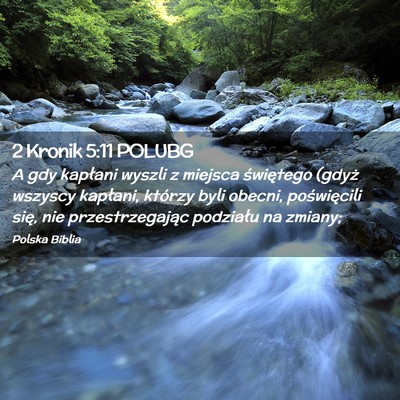 Picture 02 - 2 Kronik 5:11 POLUBG - A gdy kapłani wyszli z miejsca świętego (gdyż - Bible Verse Picture