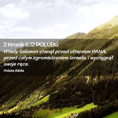Picture 02 - 2 Kronik 6:12 POLUBG - Wtedy Salomon stanął przed ołtarzem PANA, - Bible Verse Picture